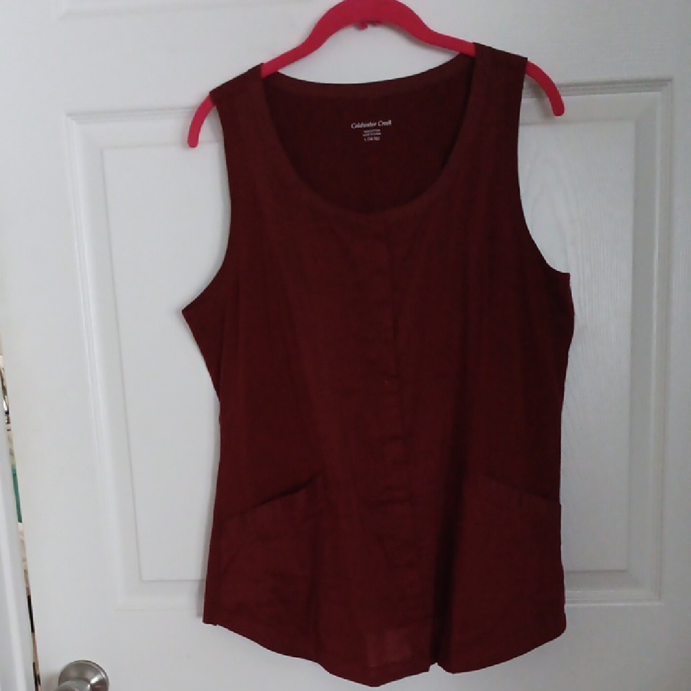 Coldwater Creek Women's Burgundy Top